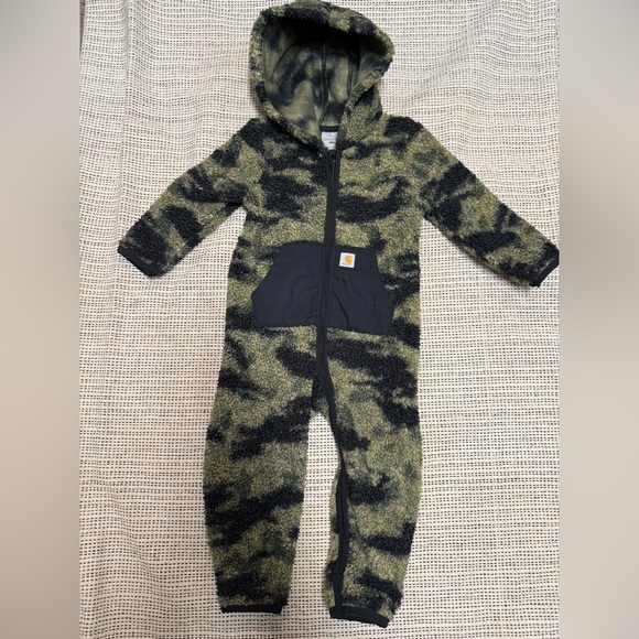 Carhartt Other - Carhartt Infant Boy's Camo Zip-Front Printed Sherpa Fleece Lined Coverall